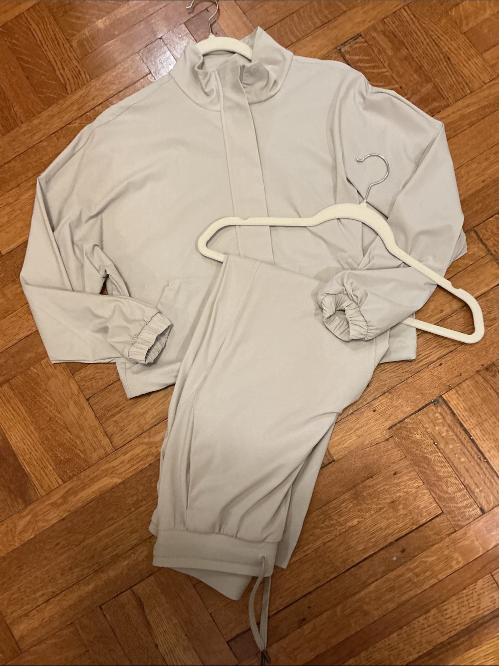 Light Gray Women's Pullover Top with High Neck